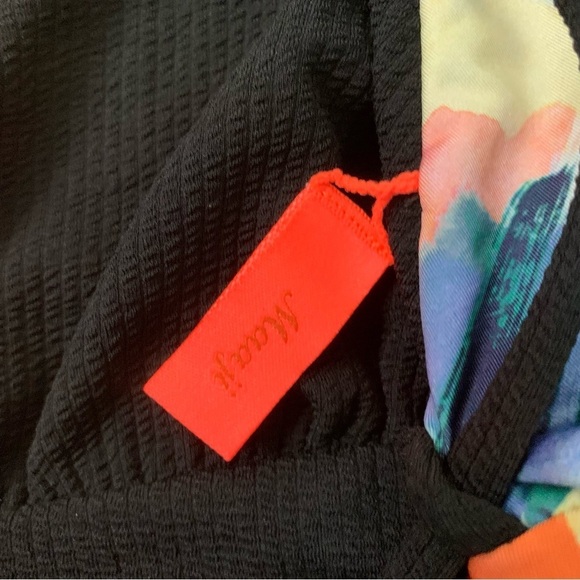 Maaji Womens jungle rainbow plunge v neck reversible tie back one piece swim M - Picture 8 of 13